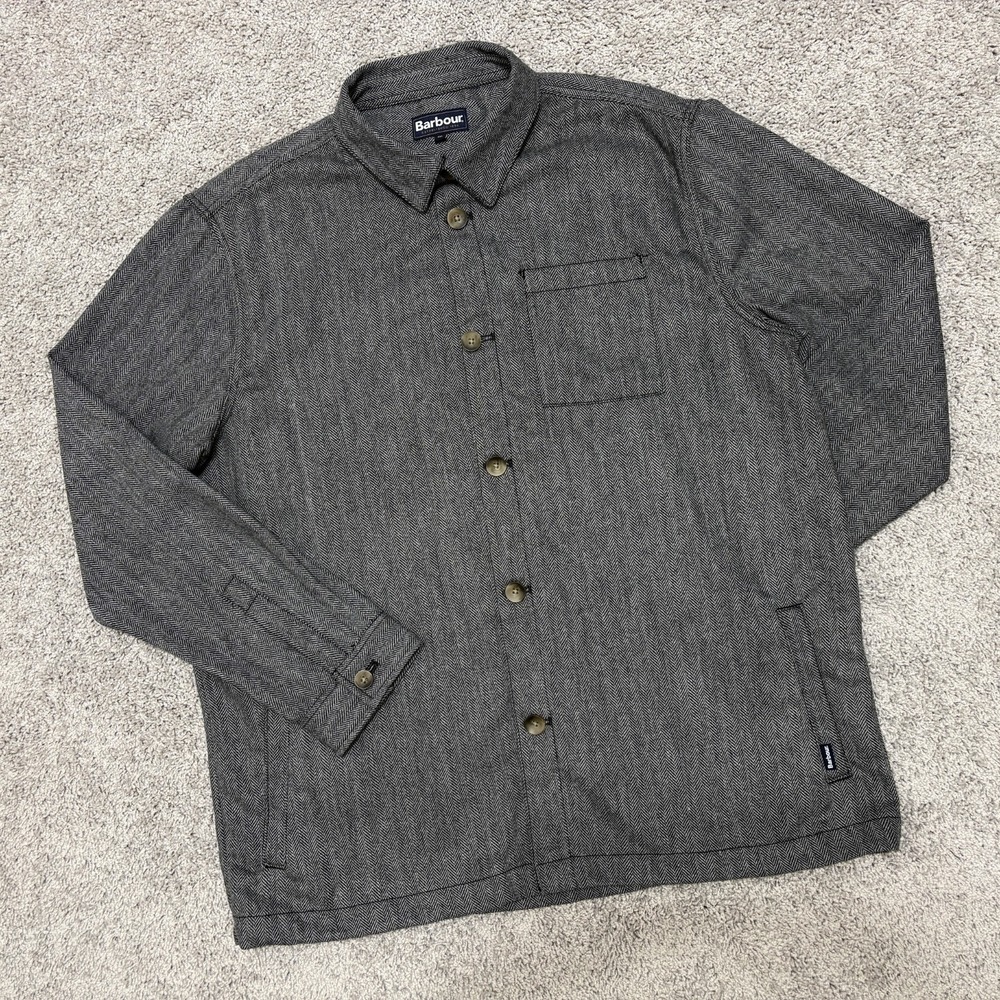 Barbour Men's Gray Button-Front Jacket XXL